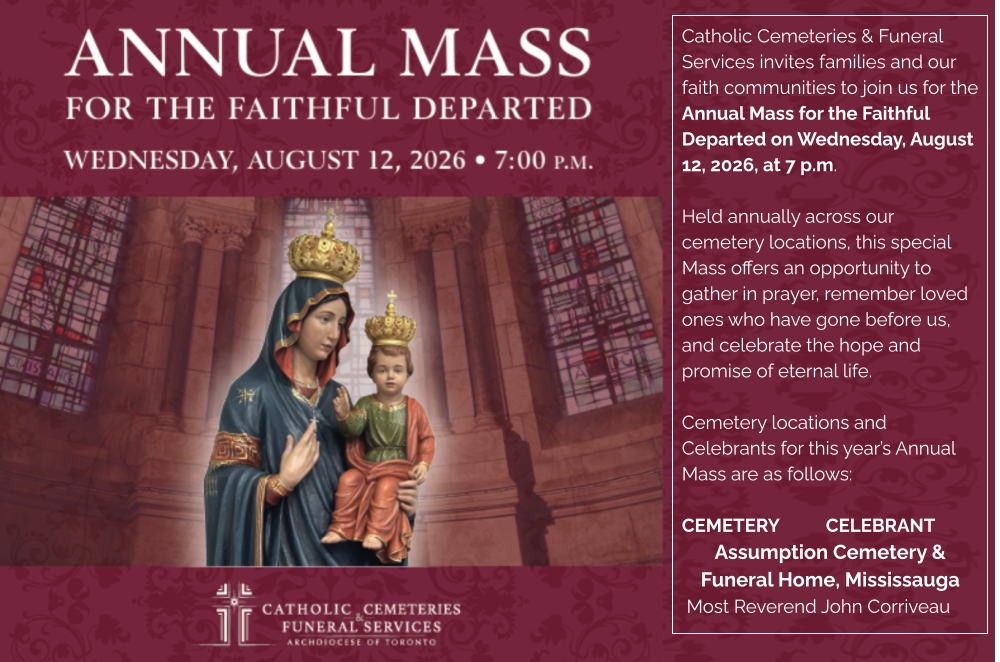Annual Mass for the Faithful Departed 2026 Annual Mass for the Faithful Departed 2026