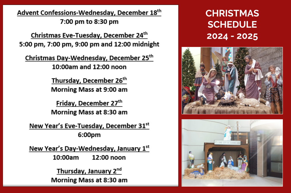 SM Christmas Schedule 2024-2025