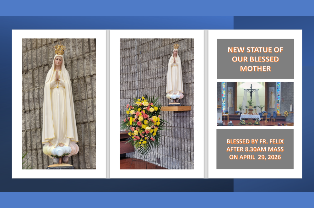 SM New Statue of Our Lady Blessed on April 29, 2026